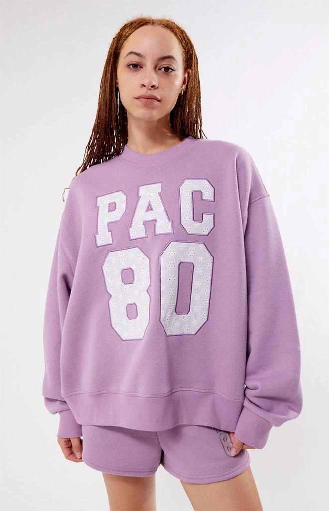 商品PacSun|Pac 1980 Eyelet Crew Neck Sweatshirt,价格¥275,第1张图片详细描述