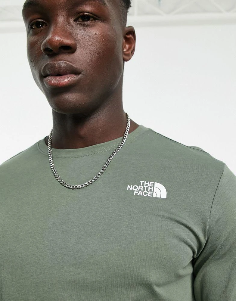 商品The North Face|The North Face Redbox back print long sleeve t-shirt in khaki,价格¥242,第3张图片详细描述