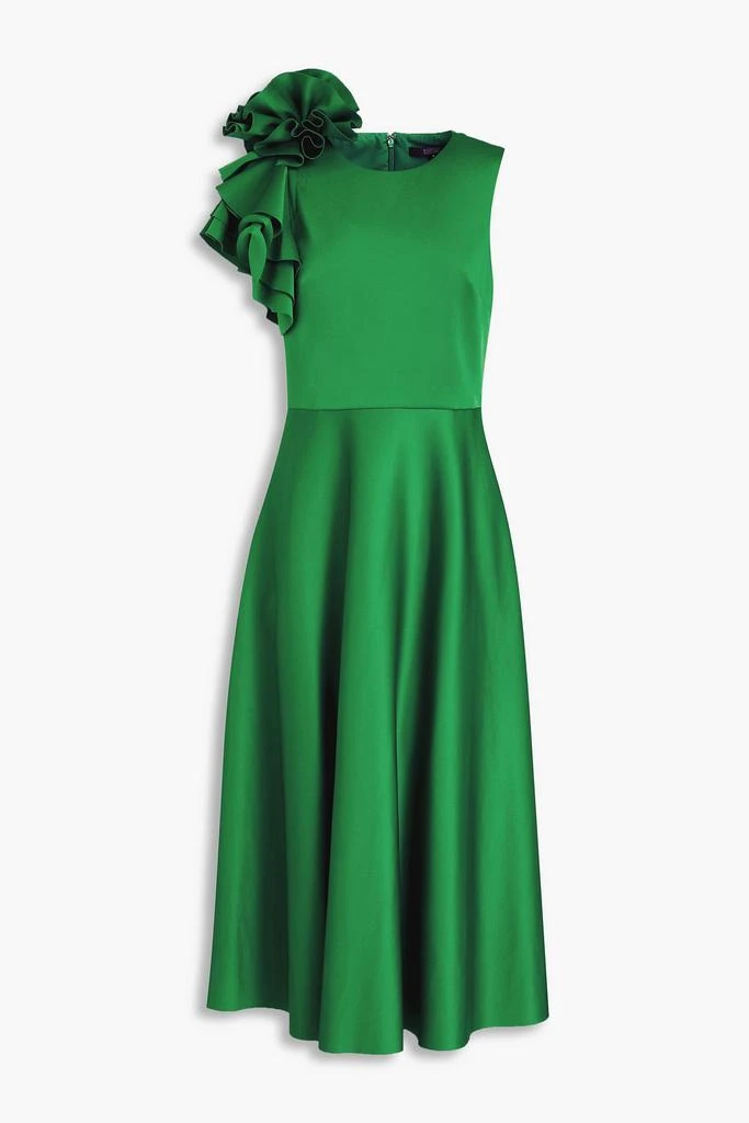 商品Badgley Mischka|Ruffled scuba midi dress,价格¥1786,第1张图片