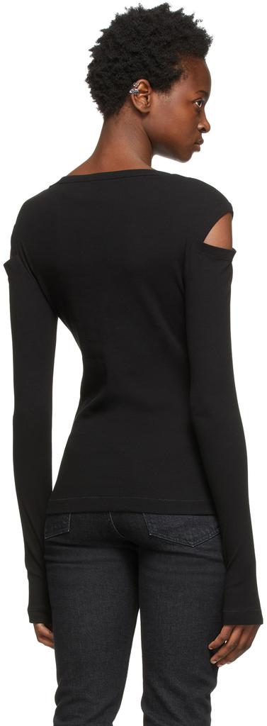SSENSE Exclusive Black Slash Long Sleeve T-Shirt商品第3张图片规格展示