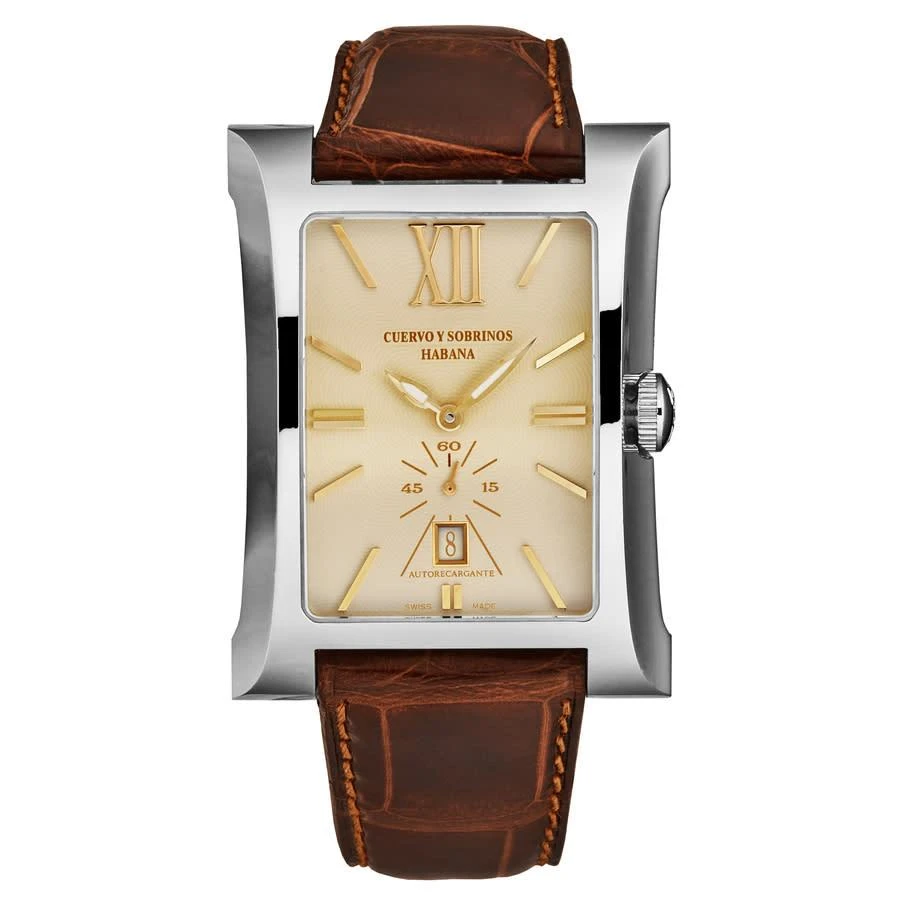 商品CUERVO Y SOBRINOS|Esplendidos Automatic Champagne Dial Men's Watch 2415.1CG,价格¥11925,第1张图片