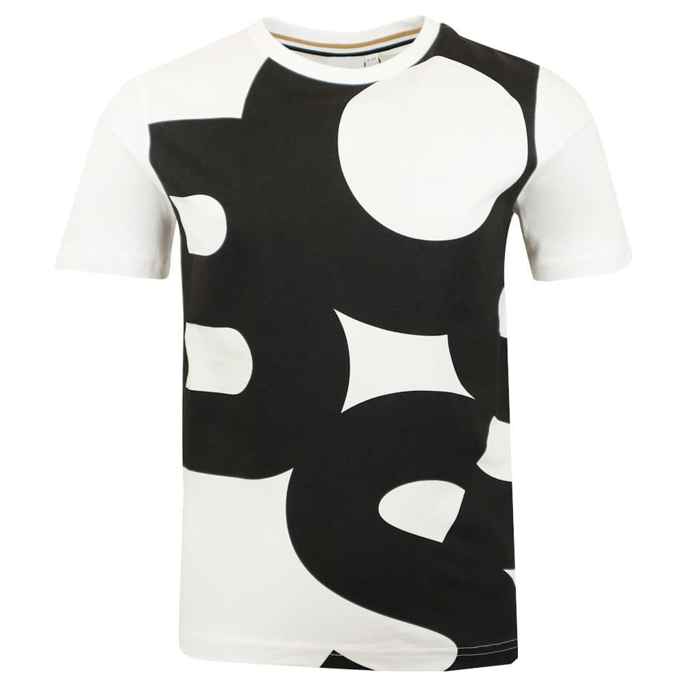 商品Hugo Boss|White Oversized Logo Short Sleeve T Shirt,价格¥442-¥530,第1张图片