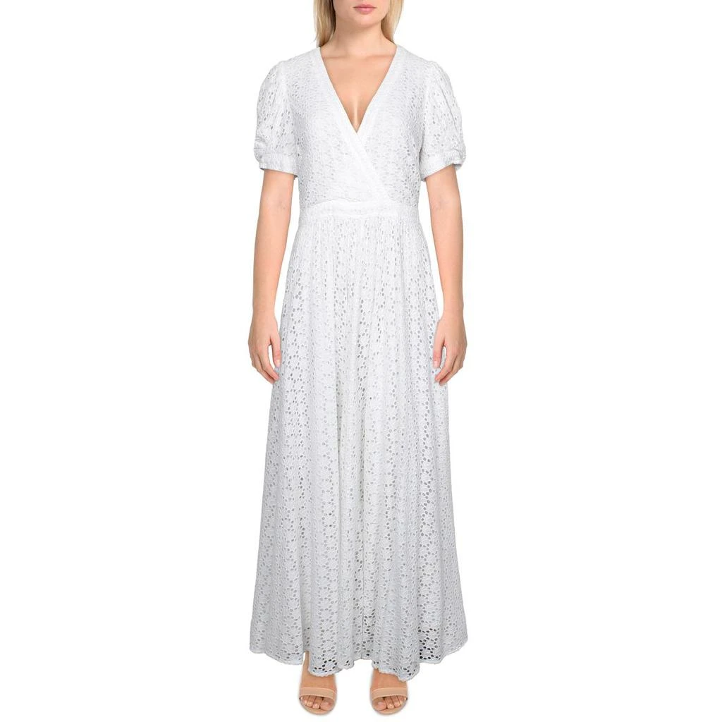 商品Ralph Lauren|Polo Ralph Lauren Womens Eyelet Puff Sleeve Maxi Dress,价格¥653,第1张图片