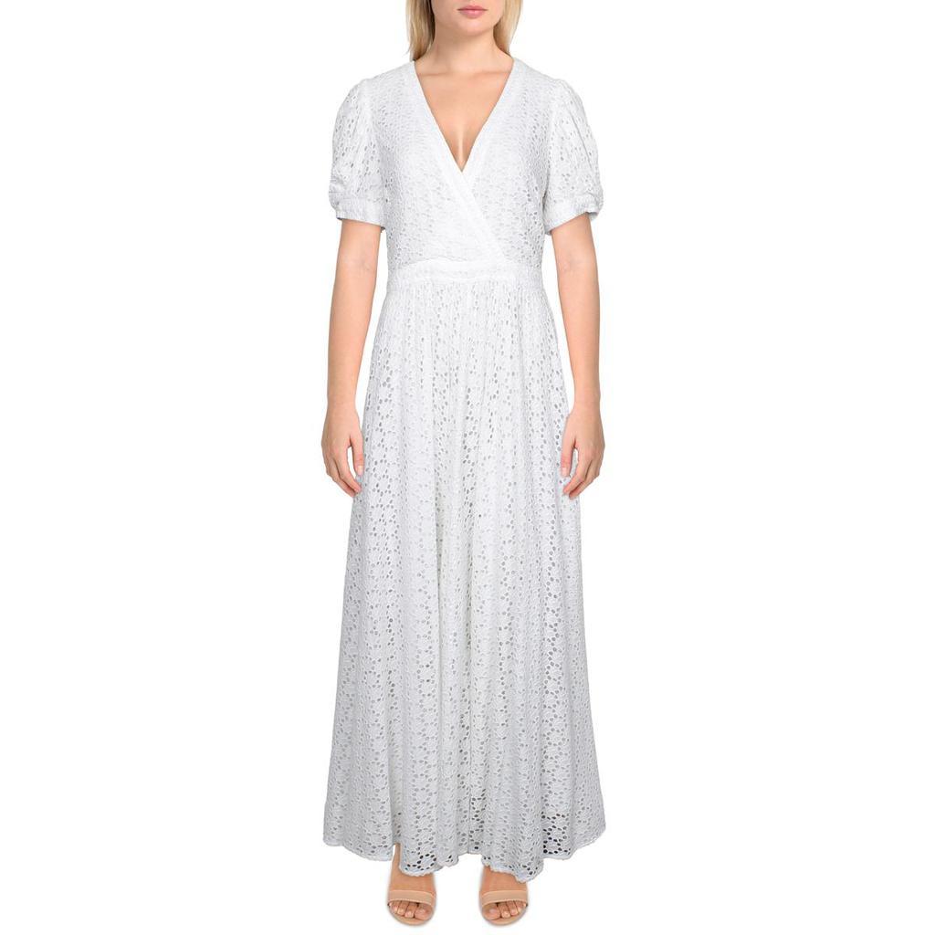 商品Ralph Lauren|Polo Ralph Lauren Womens Eyelet Puff Sleeve Maxi Dress,价格¥758,第1张图片