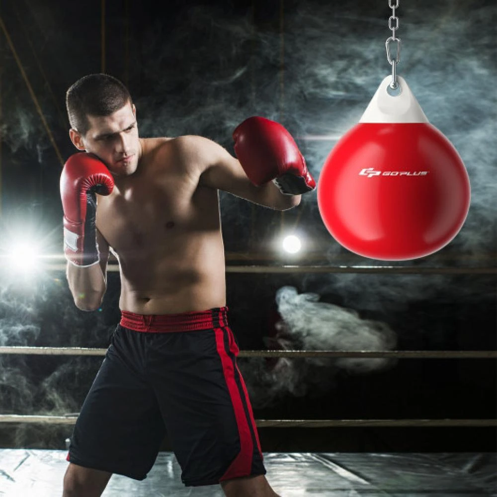 商品Hivvago|18 Inch 110 Pound Heavy Punching Water Aqua Bag with Adjustable Metal Chain-Red,价格¥748,第1张图片