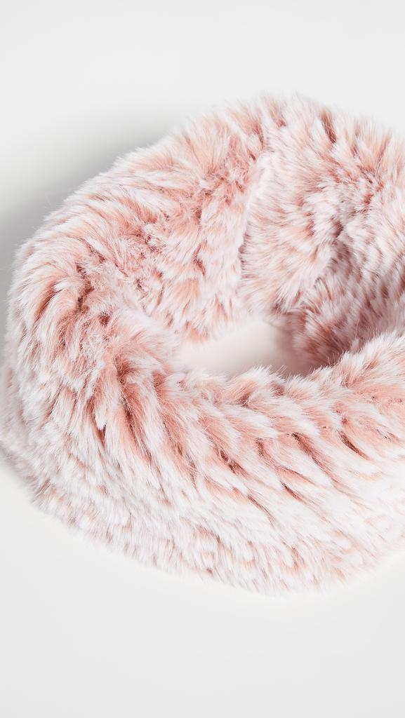 Jocelyn Snowtop 针织人造皮毛弹力垂褶围巾商品第2张图片规格展示