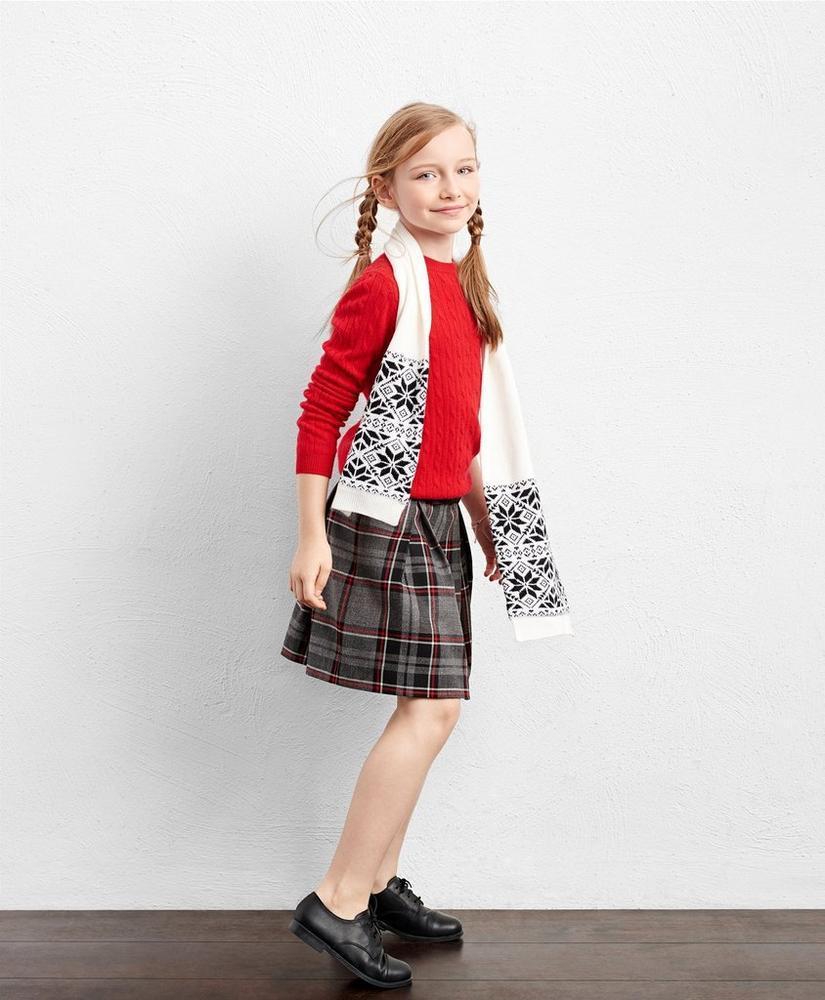商品Brooks Brothers|Girls Cashmere Cable Crewneck Sweater,价格¥444,第4张图片详细描述