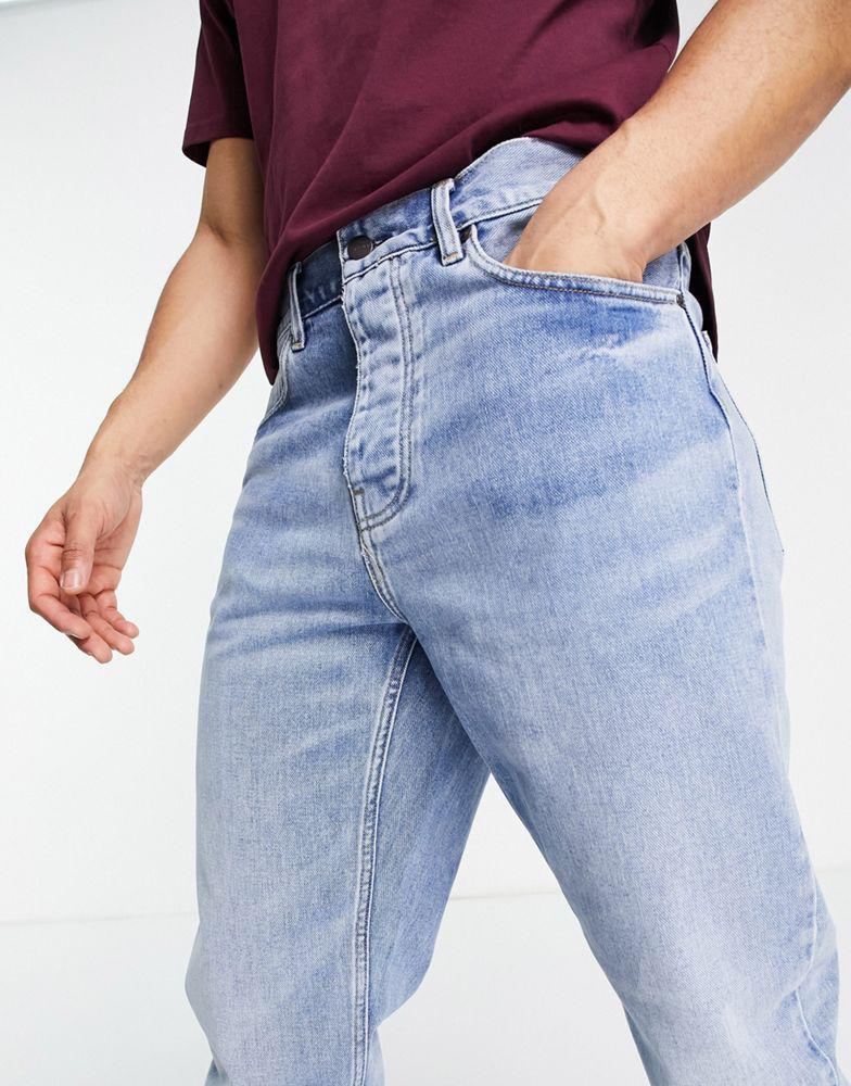 商品Carhartt|Carhartt WIP newel relaxed tapered jeans in blue wash,价格¥963,第5张图片详细描述