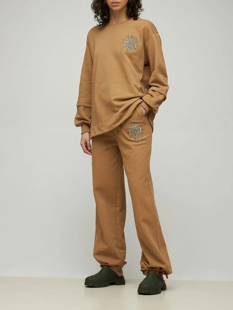 商品Ganni|Logo Cotton Jersey Sweatpants,价格¥444,第1张图片详细描述