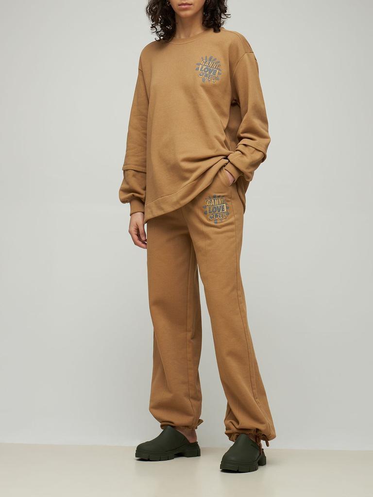 商品Ganni|Logo Cotton Jersey Sweatpants,价格¥589,第1张图片