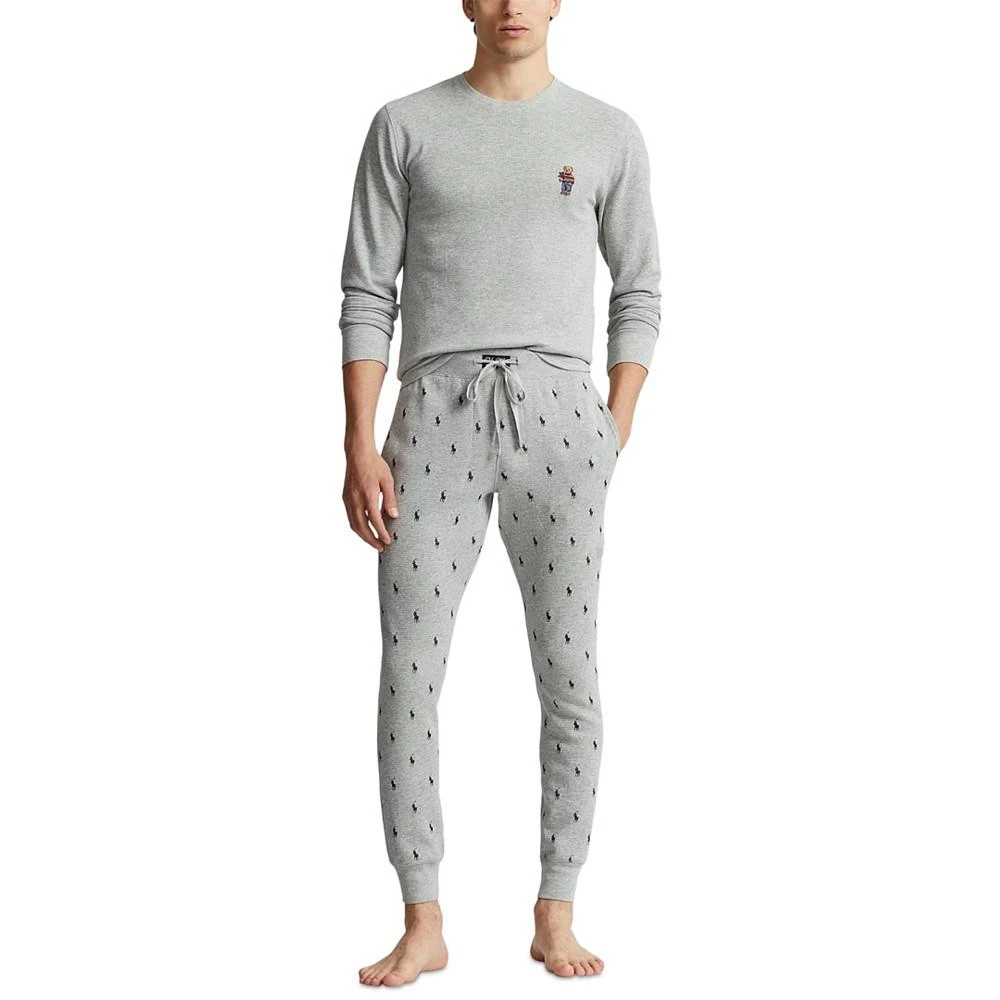 商品Ralph Lauren|Men's Bear Waffle-Knit Thermal Sleep Shirt,价格¥167,第3张图片详细描述