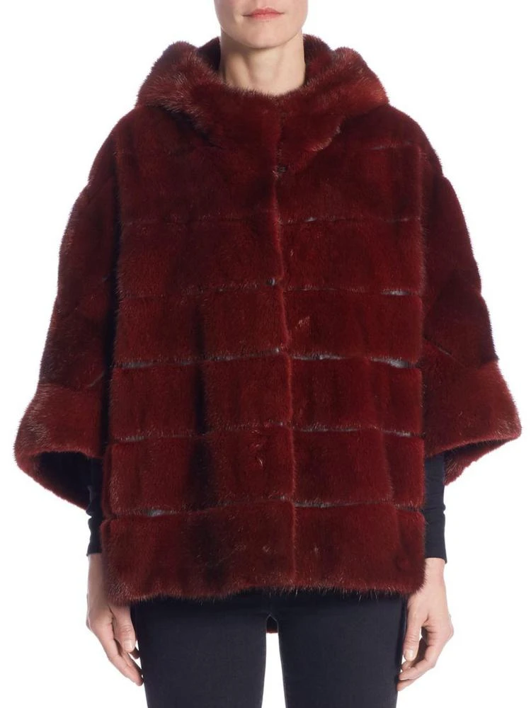 商品The Fur Salon|Hooded Mink Coat,价格¥27531,第1张图片