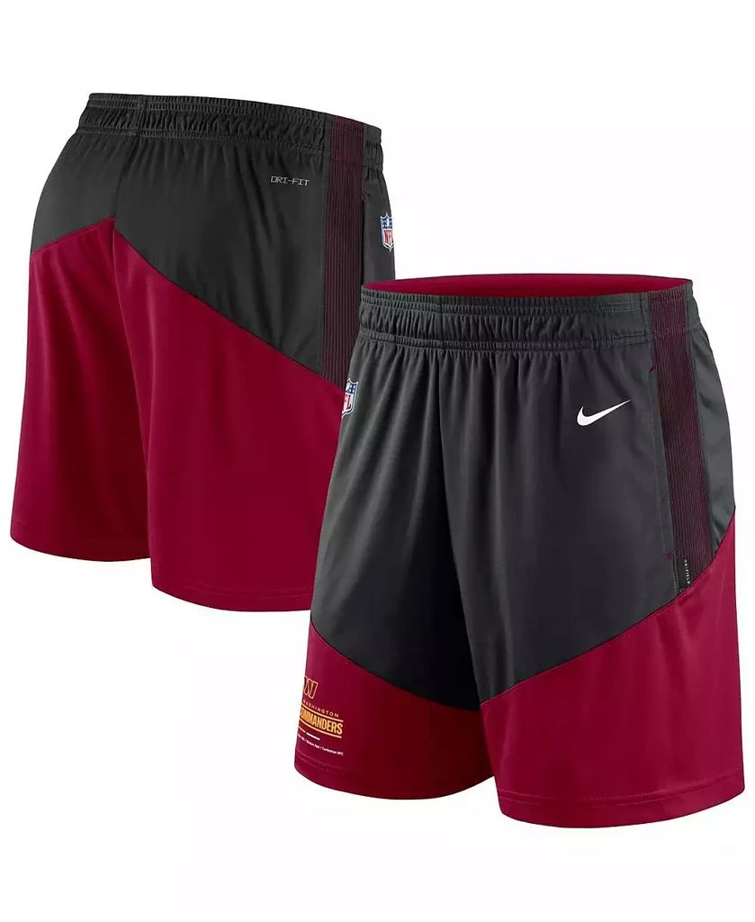 商品NIKE|Men's Black, Burgundy Washington Commanders Primary Lockup Performance Shorts,价格¥475,第1张图片