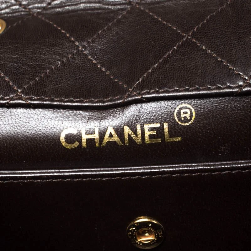 Chanel Dark Brown Quilted leather Vintage Shoulder Strap 商品