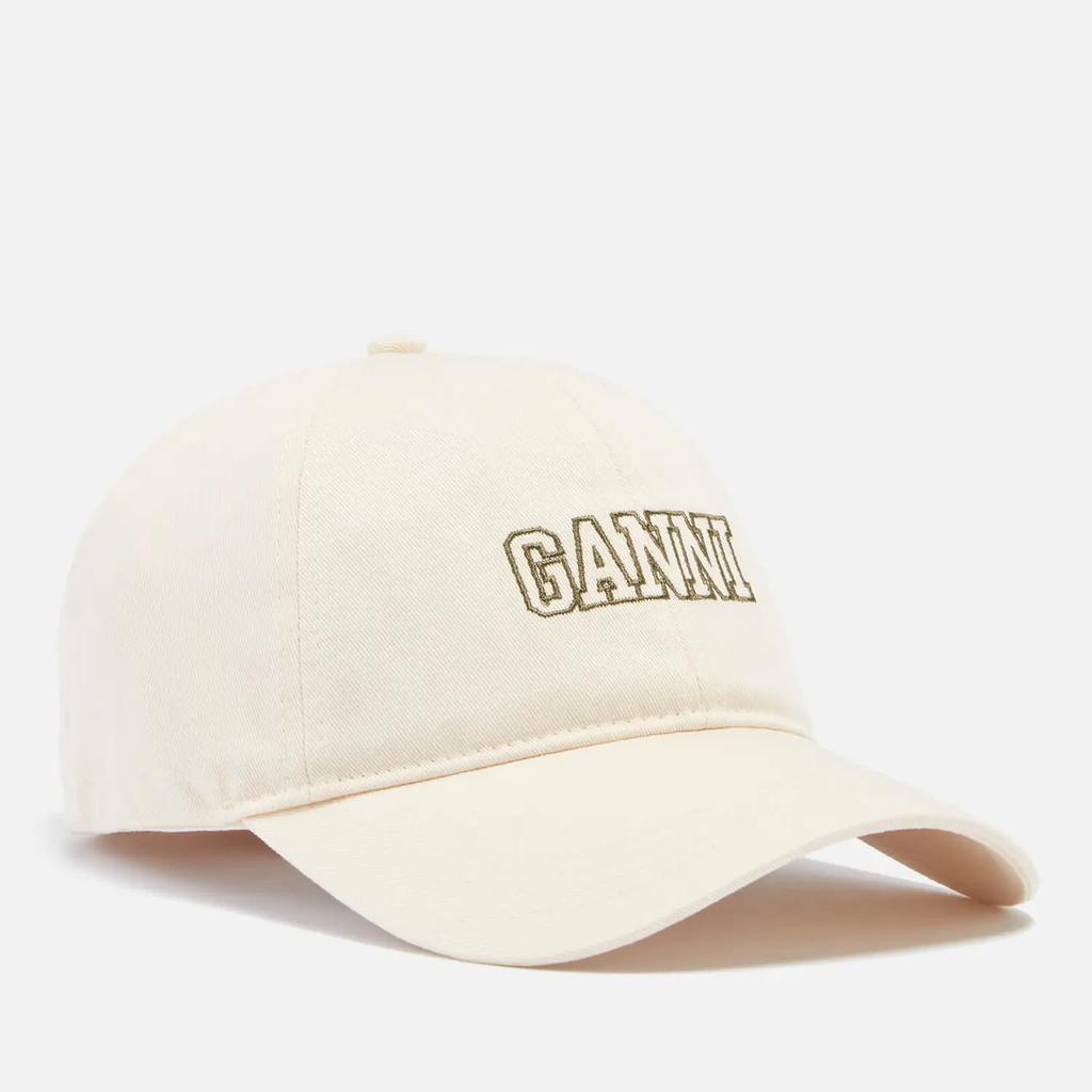 Ganni Software Logo-Embroidered Organic Cotton Baseball Cap商品第2张图片规格展示