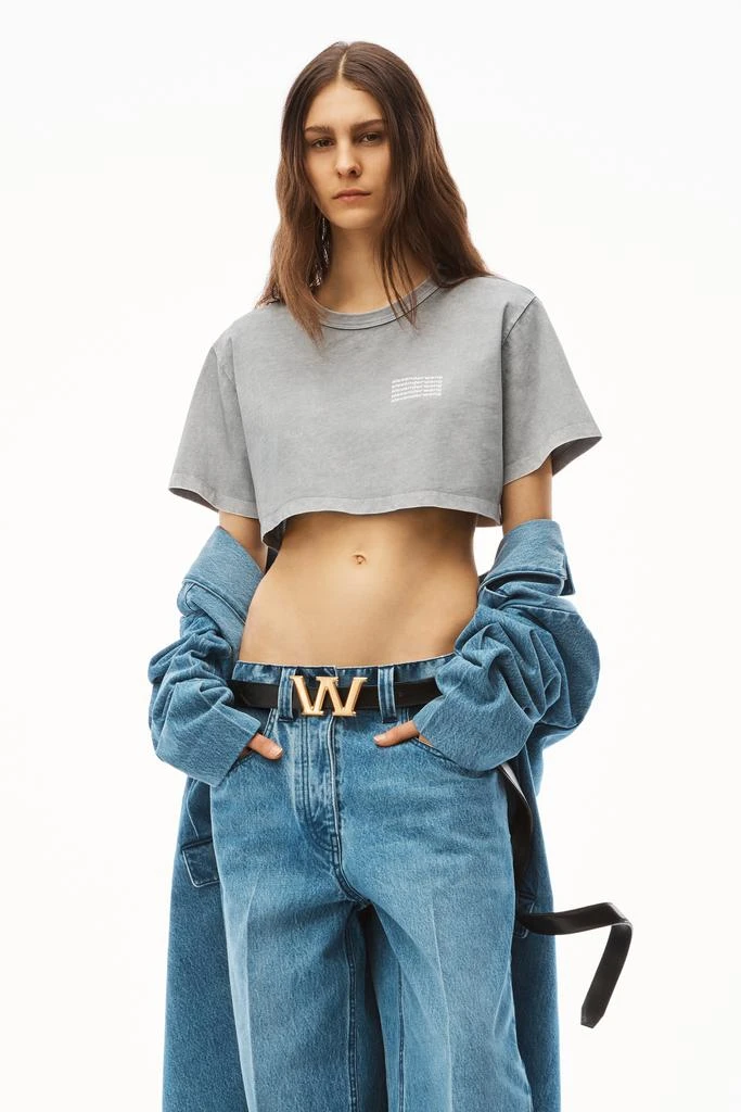 商品Alexander Wang|CROP TEE IN ACID WASH JERSEY,价格¥560,第2张图片详细描述