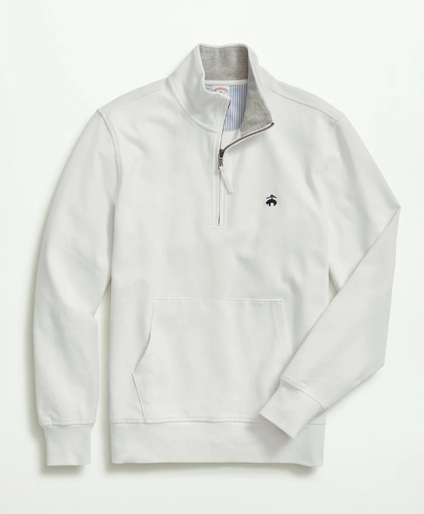 商品Brooks Brothers|Stretch Sueded Cotton Jersey Half-Zip,价格¥497,第1张图片