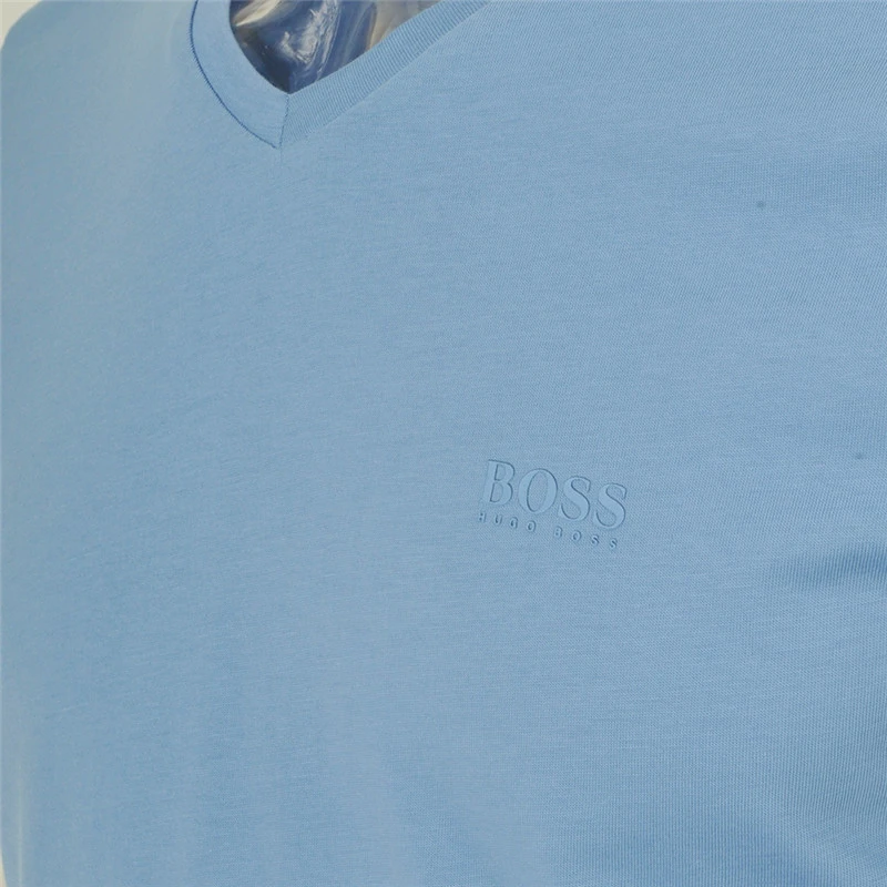 商品Hugo Boss|Hugo Boss 雨果博斯 男士休闲短袖浅蓝色棉 C-CANISTRO806613492,价格¥355,第1张图片