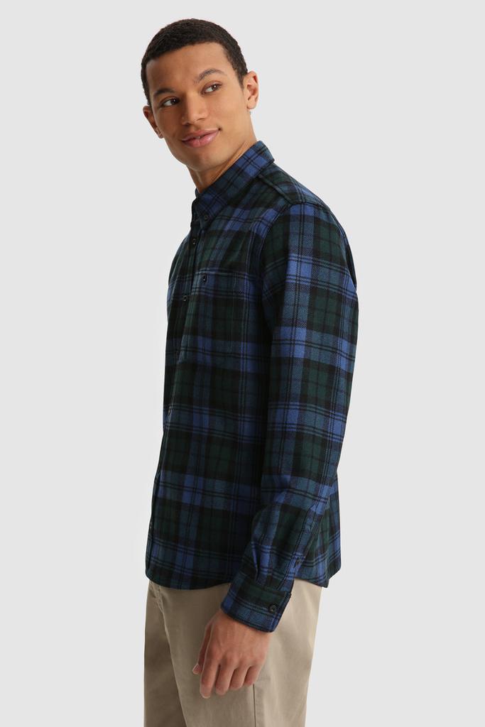 Wool Blend Trout Run Plaid Flannel Shirt  - Made in USA商品第3张图片规格展示