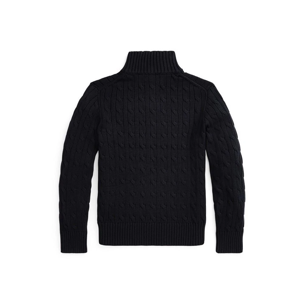 商品Ralph Lauren|Big Boys Cable-Knit Cotton Quarter-Zip Sweater,价格¥258,第2张图片详细描述