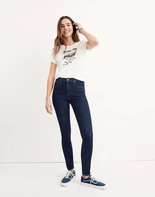 商品Madewell|10" High-Rise Skinny Jeans in Lucille Wash,价格¥476,第1张图片