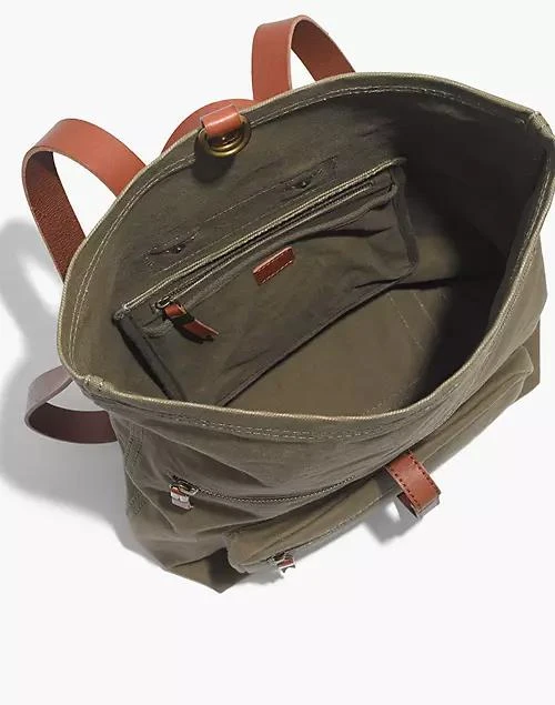 商品Madewell|The Canvas Foldover Backpack,价格¥551,第2张图片详细描述