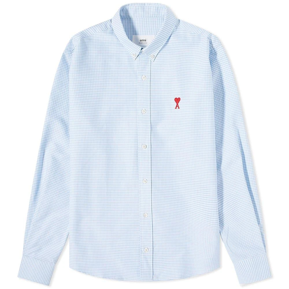 商品AMI|AMI Small A Heart Button Down Shirt,价格¥1317,第1张图片