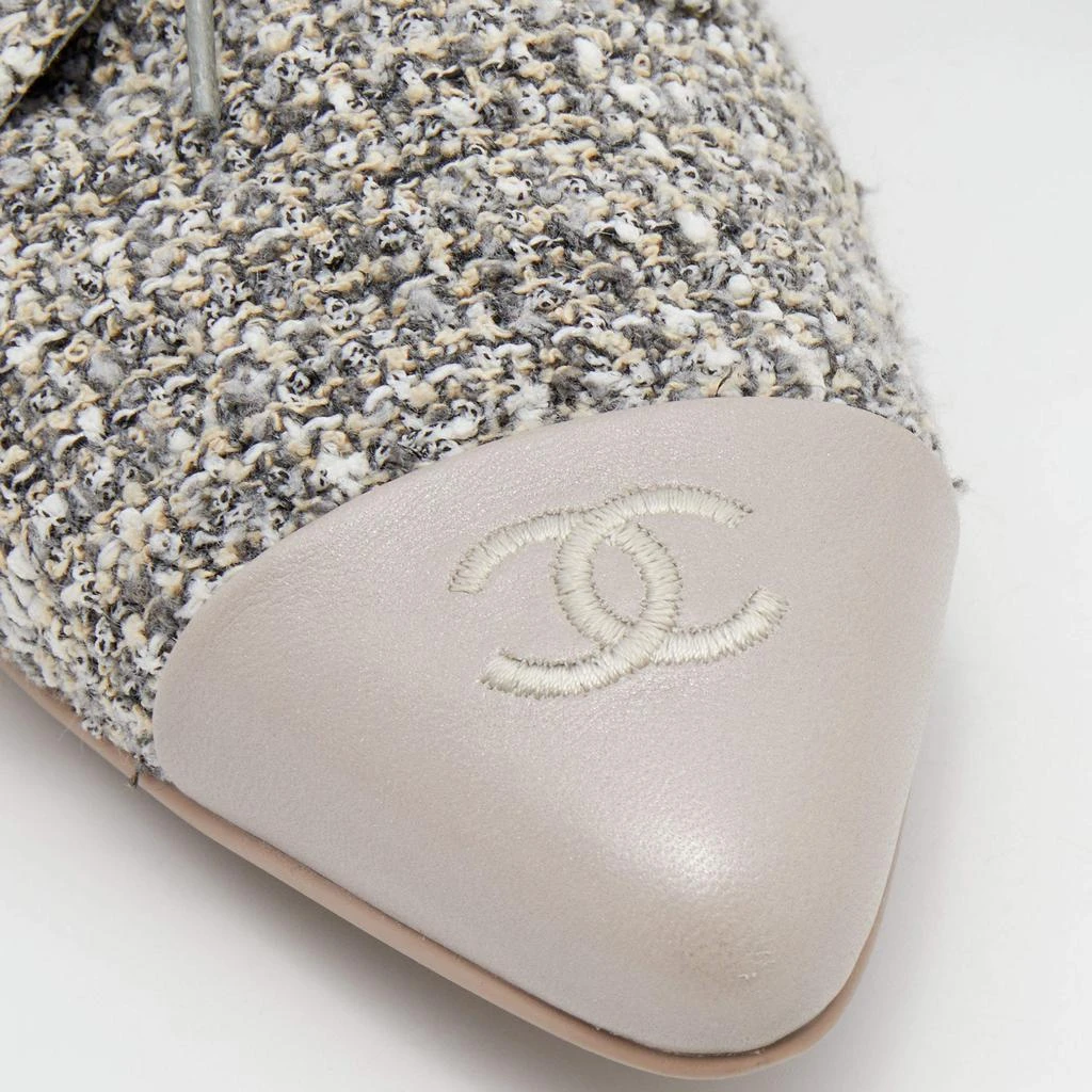 Chanel Multicolor Tweed And Leather CC Cap Toe Lace Up Derby Size 37.5 商品