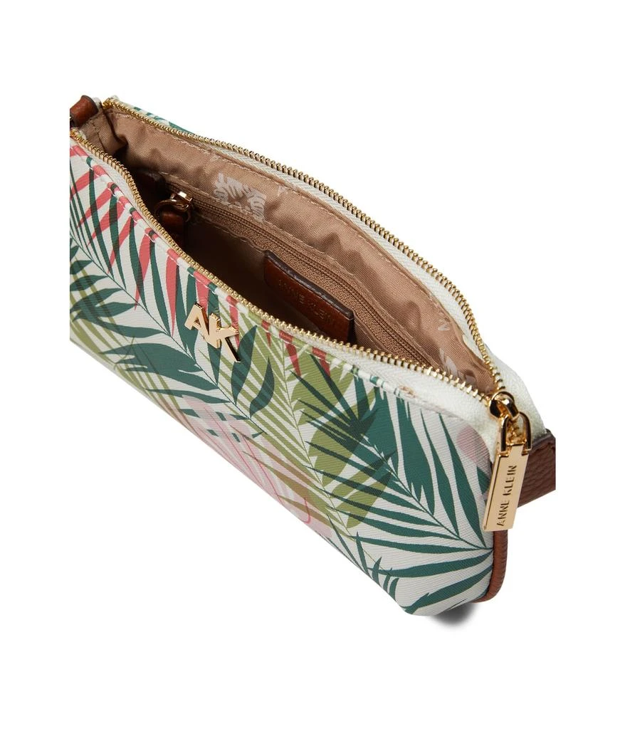 商品Anne Klein|AK Palm Print Wristlet w/ Chain Strap,价格¥275,第3张图片详细描述