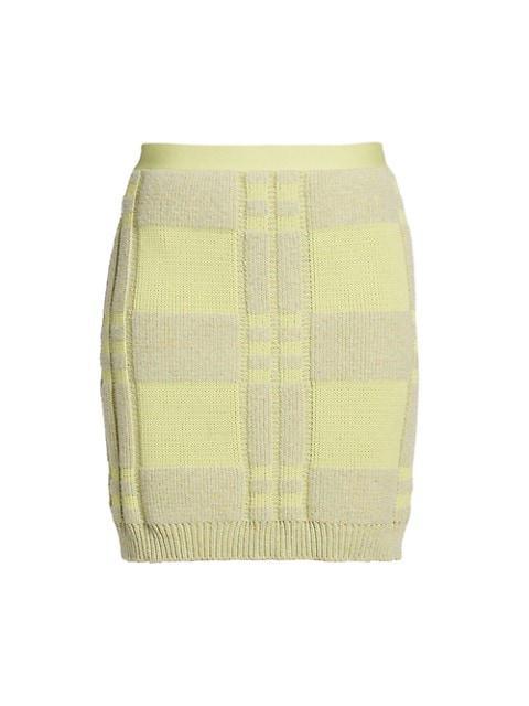 商品Bottega Veneta|Check Waffle-Knit Miniskirt,价格¥8238,第1张图片