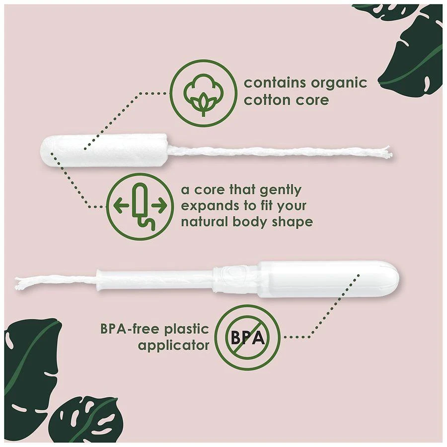 商品L.|Organic Cotton Core Tampons No Scent, Regular/Super Absorbency,价格¥125,第3张图片详细描述