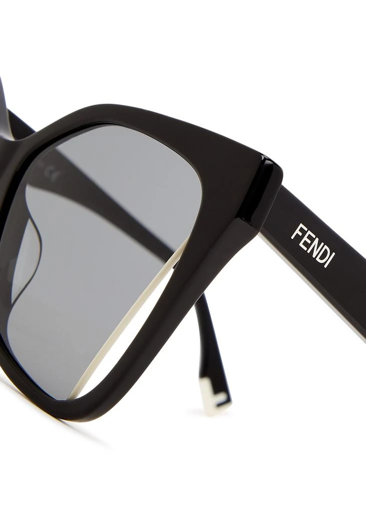 商品Fendi|Black oversized cat-eye sunglasses,价格¥2891,第3张图片详细描述