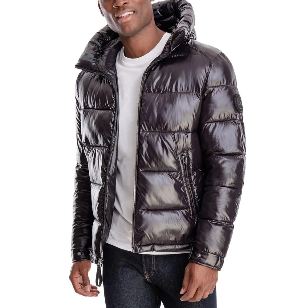 Michael Kors Men's Shiny Hooded Puffer Jacket, Created for Macy's Coats ...