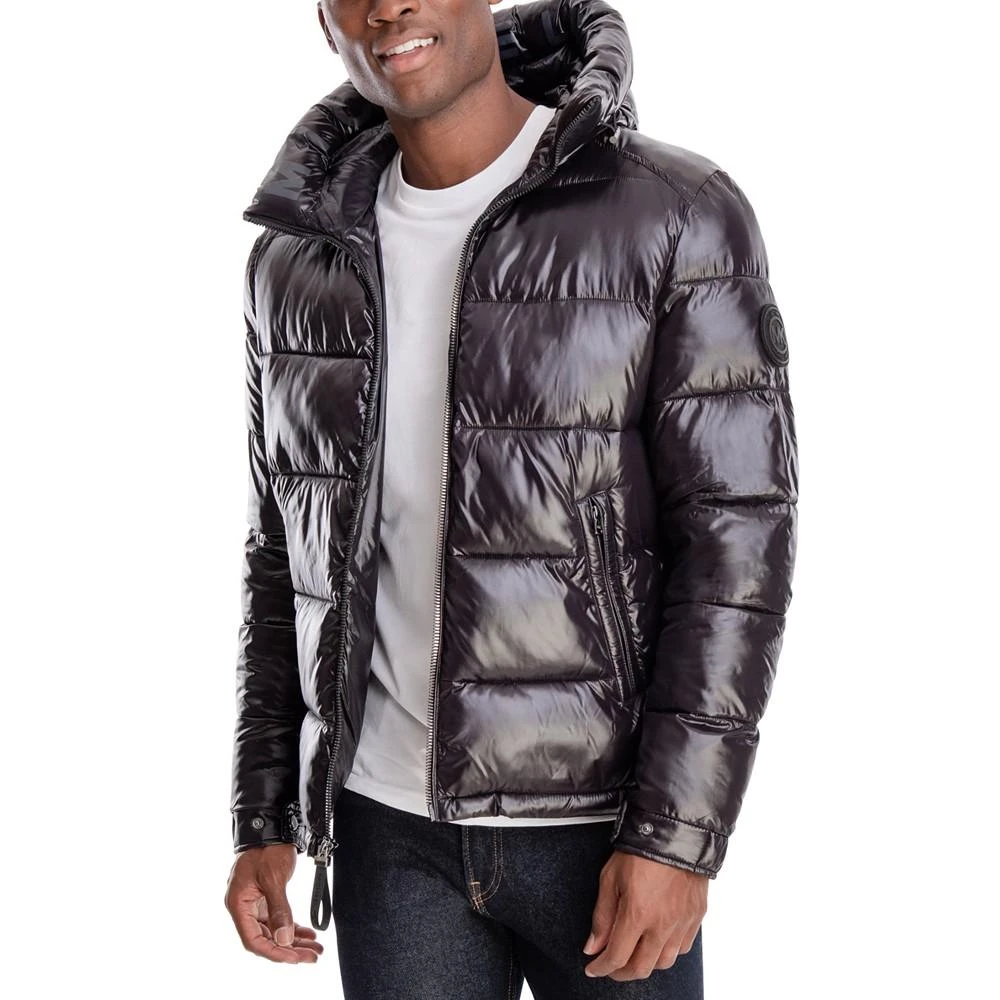 Michael Kors Men's Shiny Hooded Puffer Jacket, Created for Macy's 1