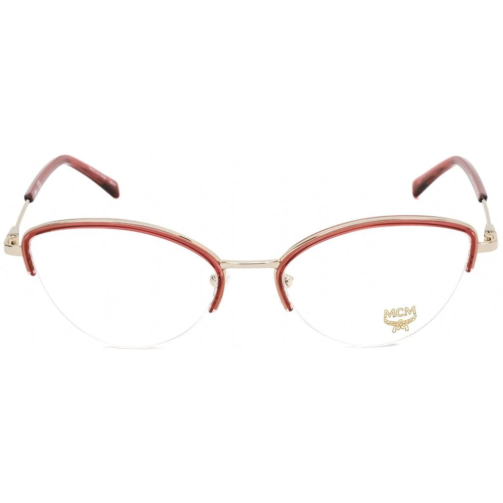 商品MCM|MCM Women's Eyeglasses - Clear Demo Lens Wine/Gold Cat Eye Shape Frame | MCM2142 612,价格¥396,第2张图片详细描述