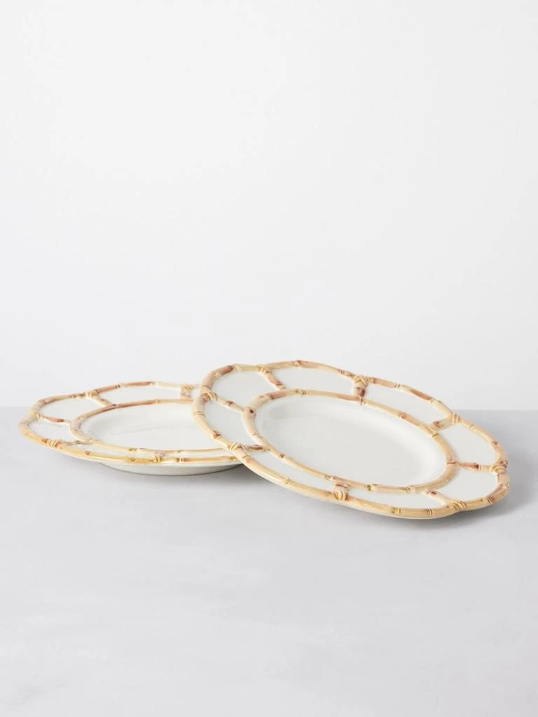 商品Mrs. Alice|Set of two Bamboo porcelain dinner plates,价格¥730,第1张图片