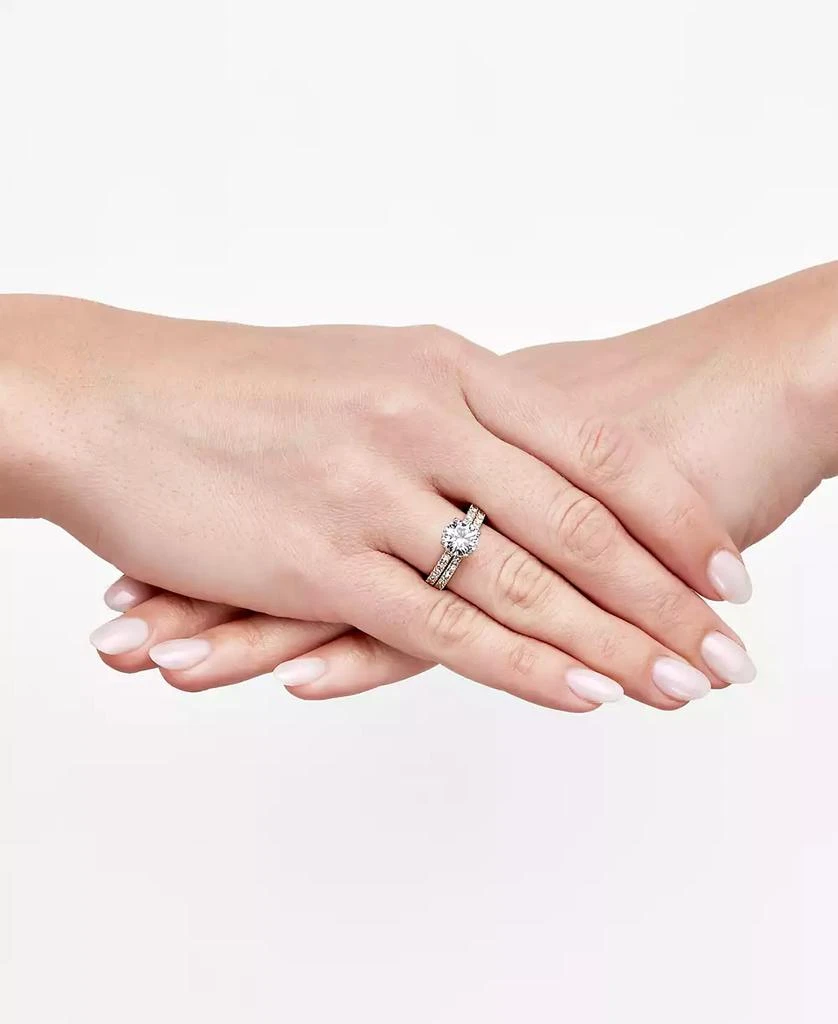 商品Arabella|Cubic Zirconia Bridal Set in 14k Gold-Plated Sterling Silver,价格¥773,第3张图片详细描述