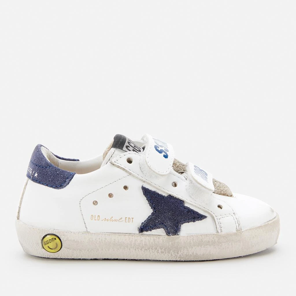 商品Golden Goose|Golden Goose Toddlers' Leather Upper Suede Star And Heel Trainers - White/Blue Depths,价格¥975,第1张图片