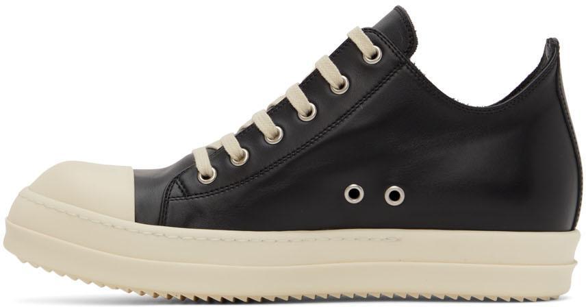 商品Rick Owens|Black Calfskin Low Sneakers,价格¥6430,第5张图片详细描述