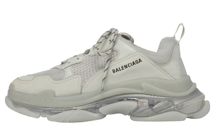 商品[国内直发] Balenciaga|巴黎世家 Triple S 网眼 防滑轻便 低帮 老爹鞋 男款 灰白,价格¥10071,第1张图片