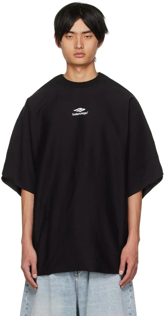 商品Balenciaga|Black 3B Flat T-Shirt,价格¥5763,第1张图片