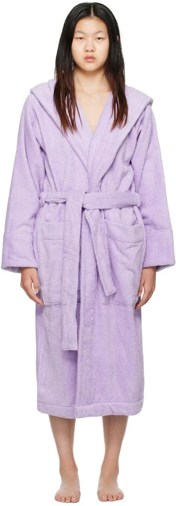 商品Tekla|Purple Oversized Hooded Bathrobe,价格¥861,第1张图片
