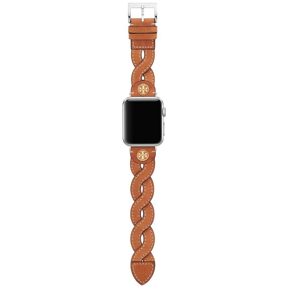 商品Tory Burch|Women's Luggage Braided Leather Band for Apple Watch® 38mm/40mm,价格¥846,第7张图片详细描述