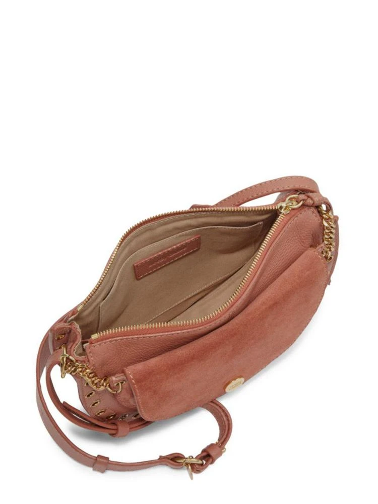 商品See by Chloé|Kriss 颗粒皮革和麂皮斜挎包,价格¥1275,第2张图片详细描述