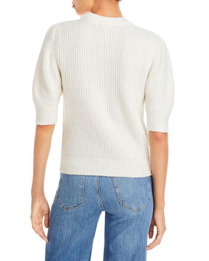 商品AQUA|Elbow Puff Sleeve Cable Knit Sweater - 100% Exclusive,价格¥575,第5张图片详细描述