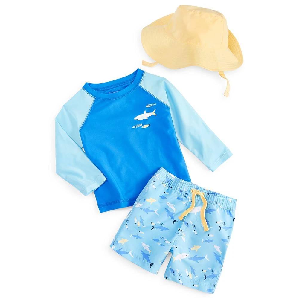 商品First Impressions|Baby Boys Fish Swim Set UPF 50 with Hat, Created for Macy's,价格¥157,第1张图片