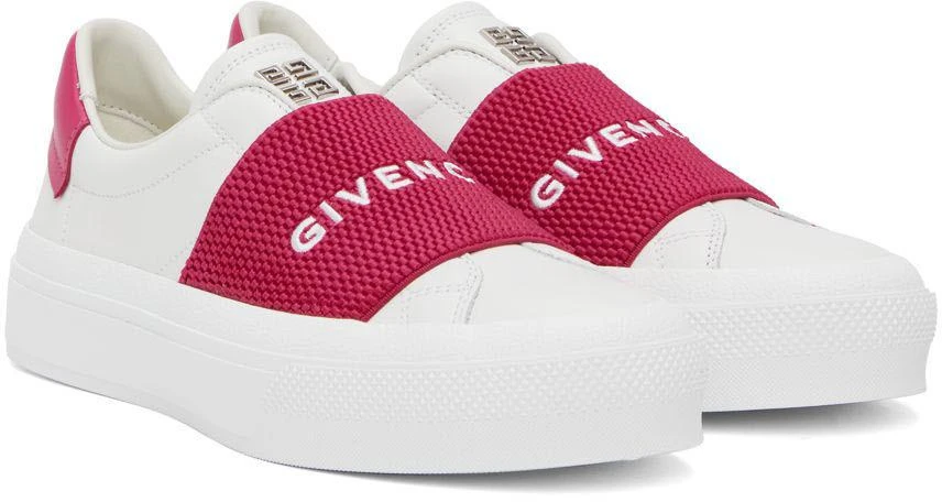 商品Givenchy|White & Pink City Sport Low-Top Sneakers,价格¥2896,第4张图片详细描述