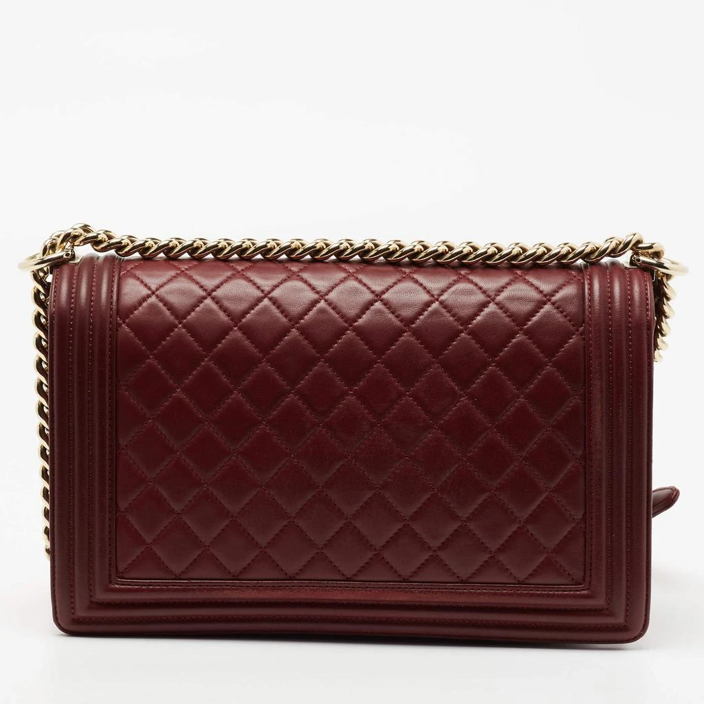 商品[二手商品] Chanel|Chanel Burgundy Quilted Leather New Medium Boy Flap Bag,价格¥23878,第4张图片详细描述