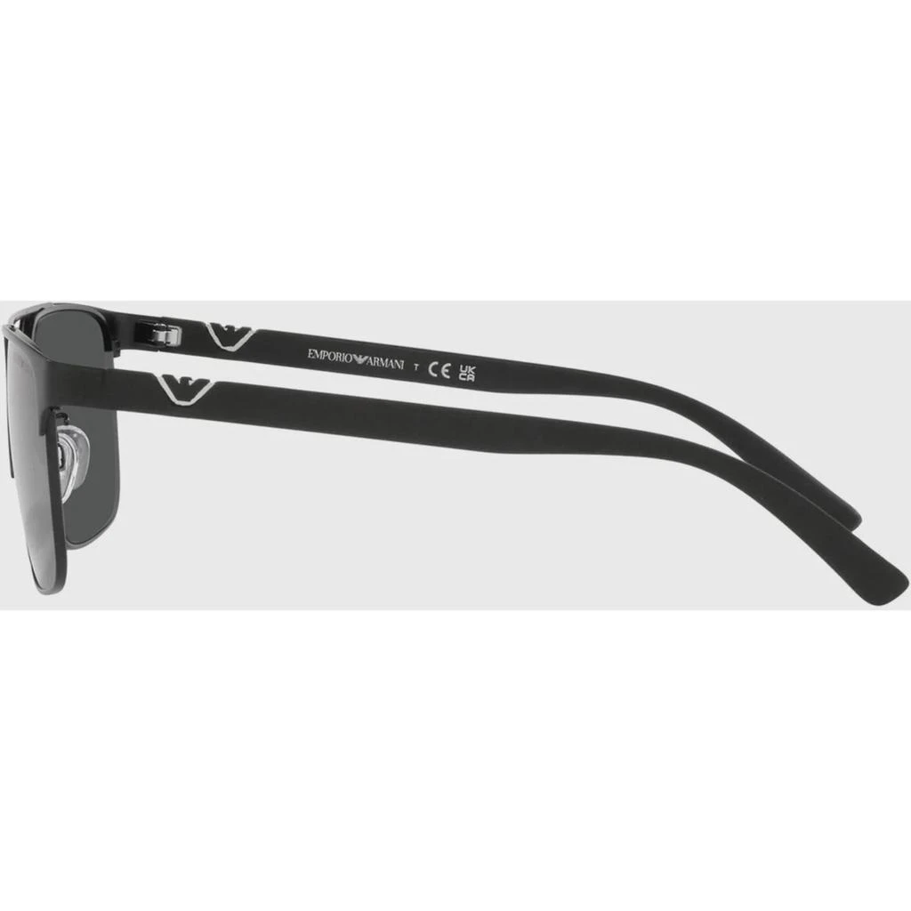 商品Emporio Armani|Emporio Armani Men's Sunglasses - Matte Black Metal Full Rim Pilot Frame | 2134 300187,价格¥686,第2张图片详细描述