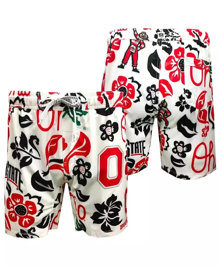 商品Wes & Willy|Big Boys and Girls White Ohio State Buckeyes Allover Print Vault Tech Swim Trunks,价格¥362,第1张图片